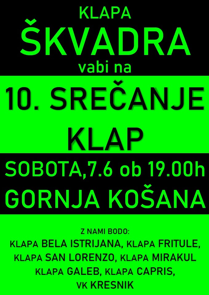 deseto srečanje klap